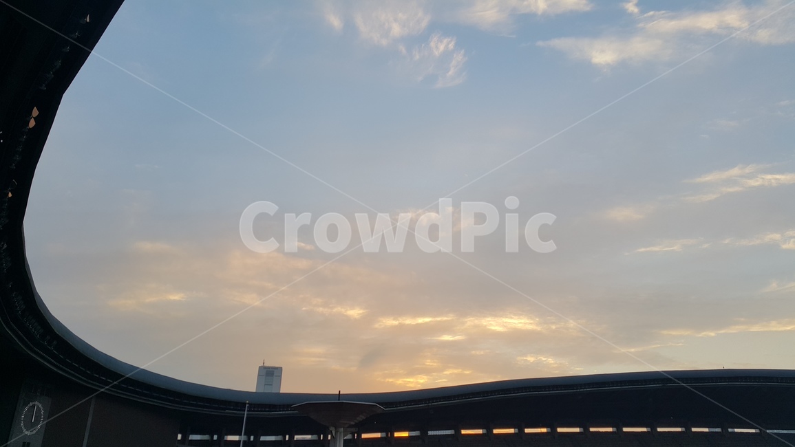 주경기장,하늘,삼성동,저녁,해질녁