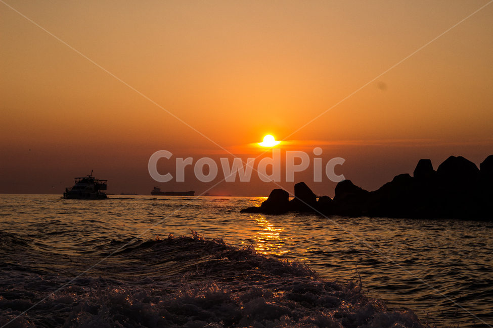 바다,대만,노을,해질녘,sea,outdoors,옥외,nature,sunlight,햇빛,보트