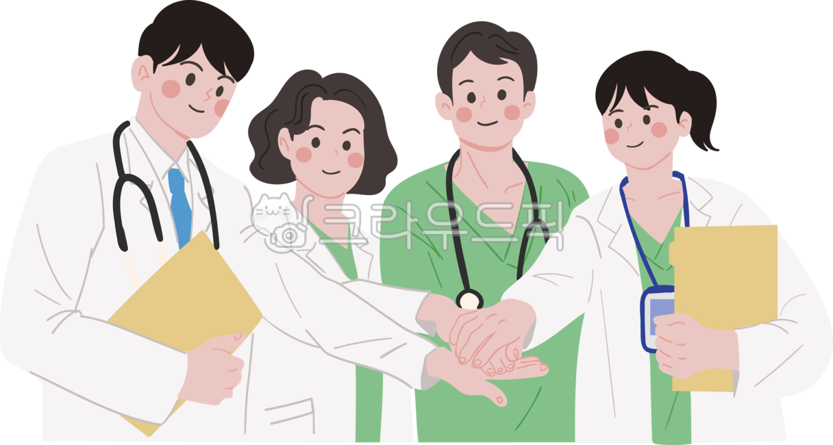 의사, 의료진, 의료, 진찰, 병원, 사진,이미지,일러스트,캘리그라피 - 이미슈작가