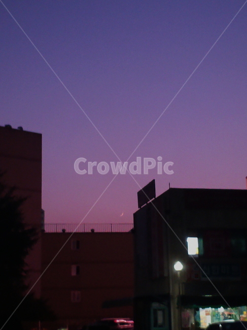 노을,보라,감성,분위기,달,배경,야경,밤,풍경,nightscape,night,landscape