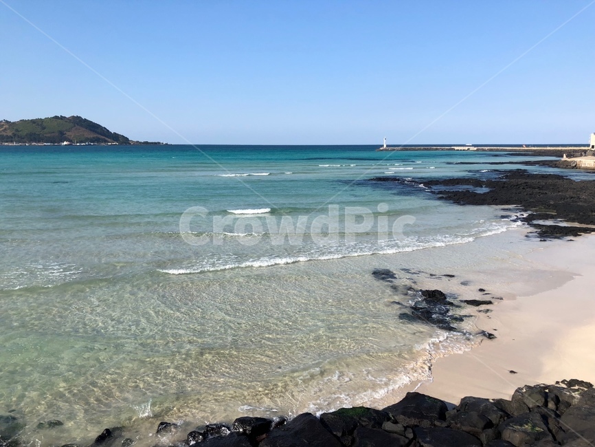 하늘,풍경,구름,제주도,바다,월정리해변,해변,맑음,바닷물