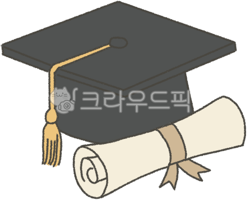 졸업, 학사모, 졸업장, 학위, 학교, 사진,이미지,일러스트,캘리그라피 - 나랑그링작가