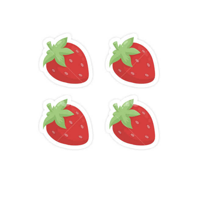 딸기,과일,넷,사,숫자,수학,누끼,remove background