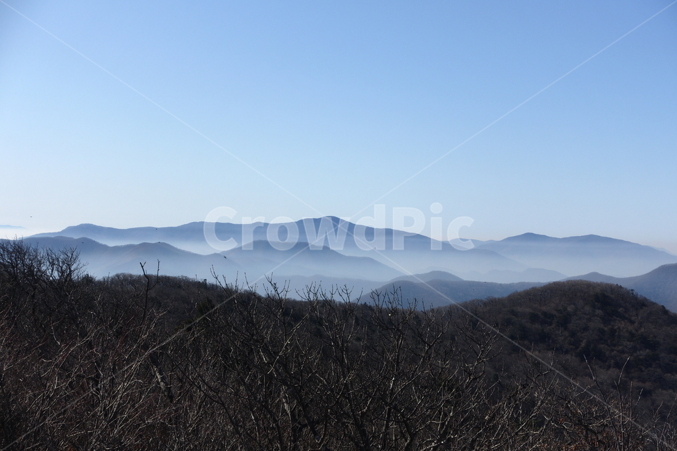 발왕산,산,정상,풍경,안개,운무,몽환적인,실루엣,자연,산맥,옥외,자연,풍경,nature,landscape