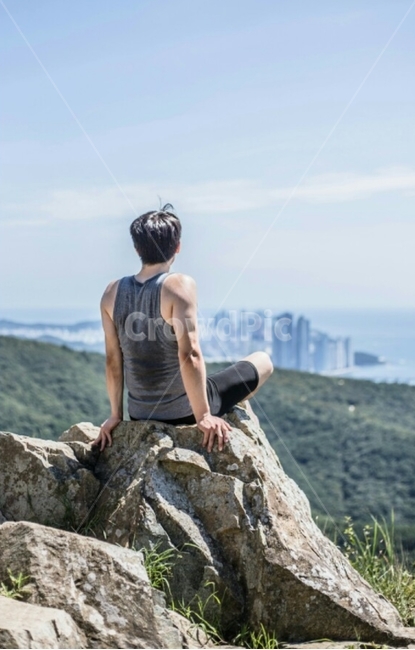 정상풍경,산에서보는도시,뒷모습,황령산,부산도시뷰