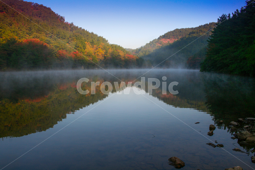 안개,호수,물안개,가을,아침,조용,휴식,등산,산책,걷기,배경,가을,계절,fall,autumn,season,자연,풍경,nature,landscape,water,물,outdoors,옥외,lake