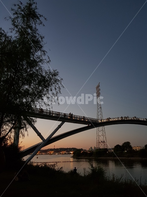 야경,nightview,bridge,다리,밤,night,sunset,노을,빨강,파랑,red,blue,강,river
