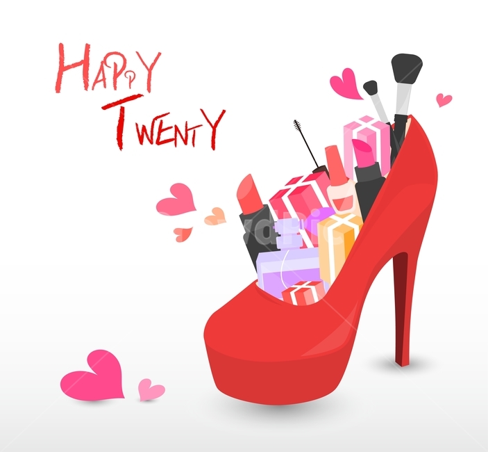 화장품,구두,하이힐,하트,립클로즈,선물상자,루즈,립스틱,브러쉬,이벤트,기념일,뷰티,미용,beauty treatment,그래픽,일러스트레이션,graphic,illustration