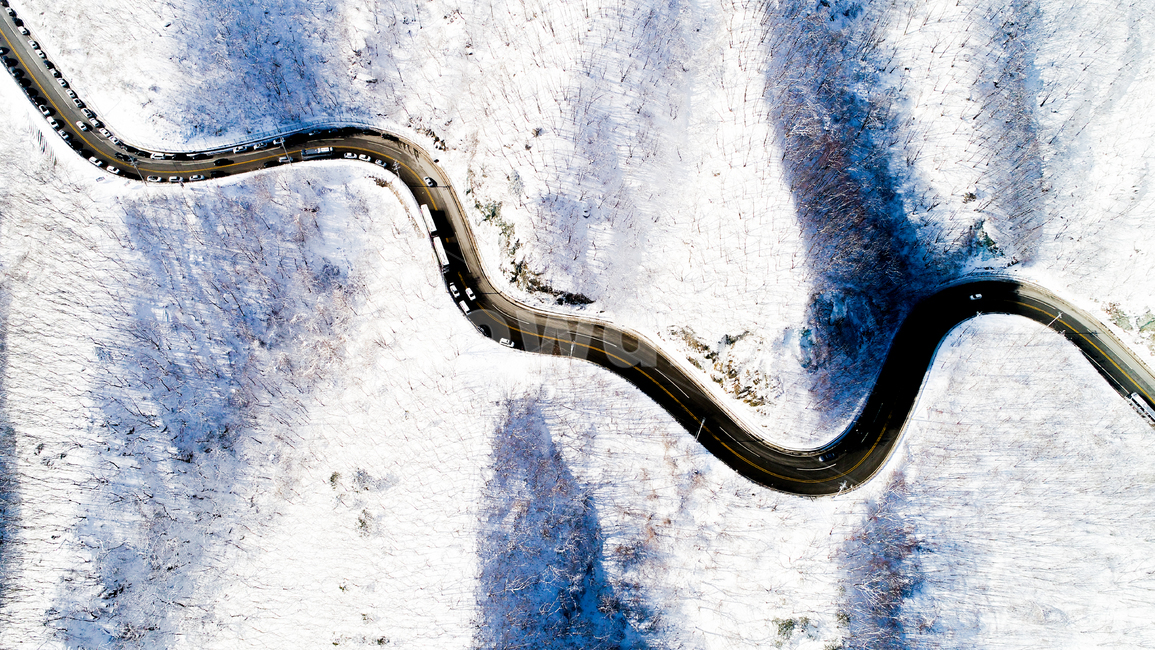 대관령,드론,눈,도로,겨울,강원도,겨울,계절,winter,season