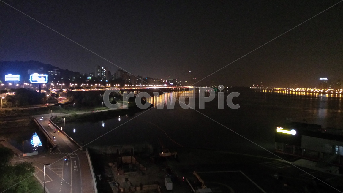 night view,Han River Plateau,night,dinner,Han River