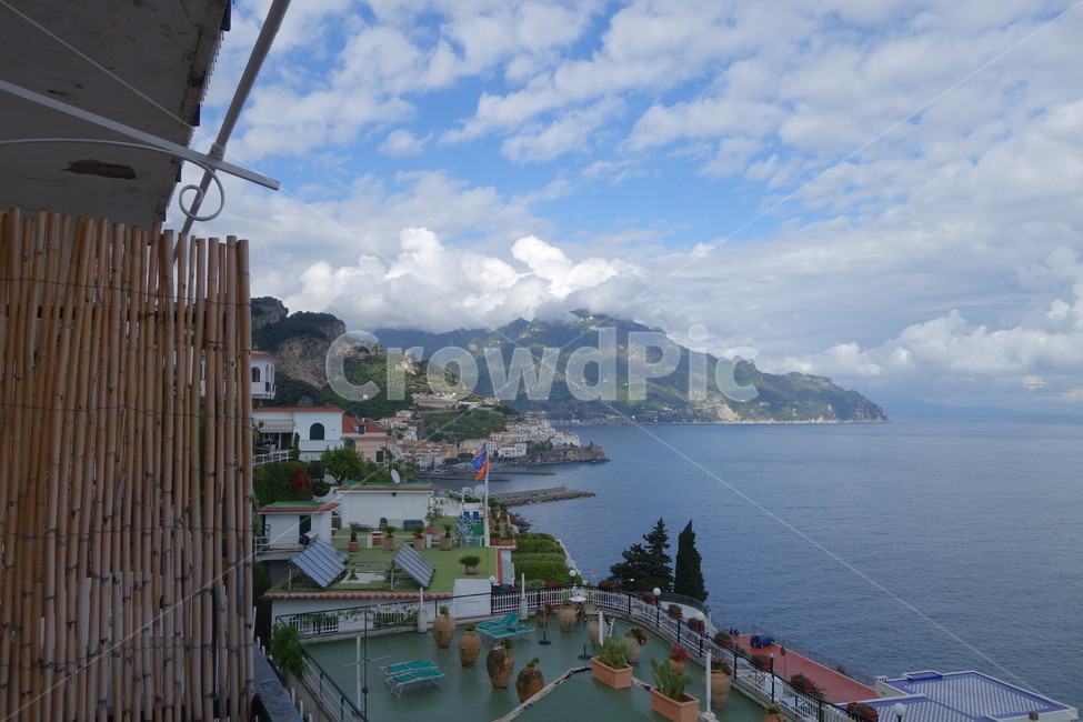 이탈리아,포지타노,구름,바다,positano