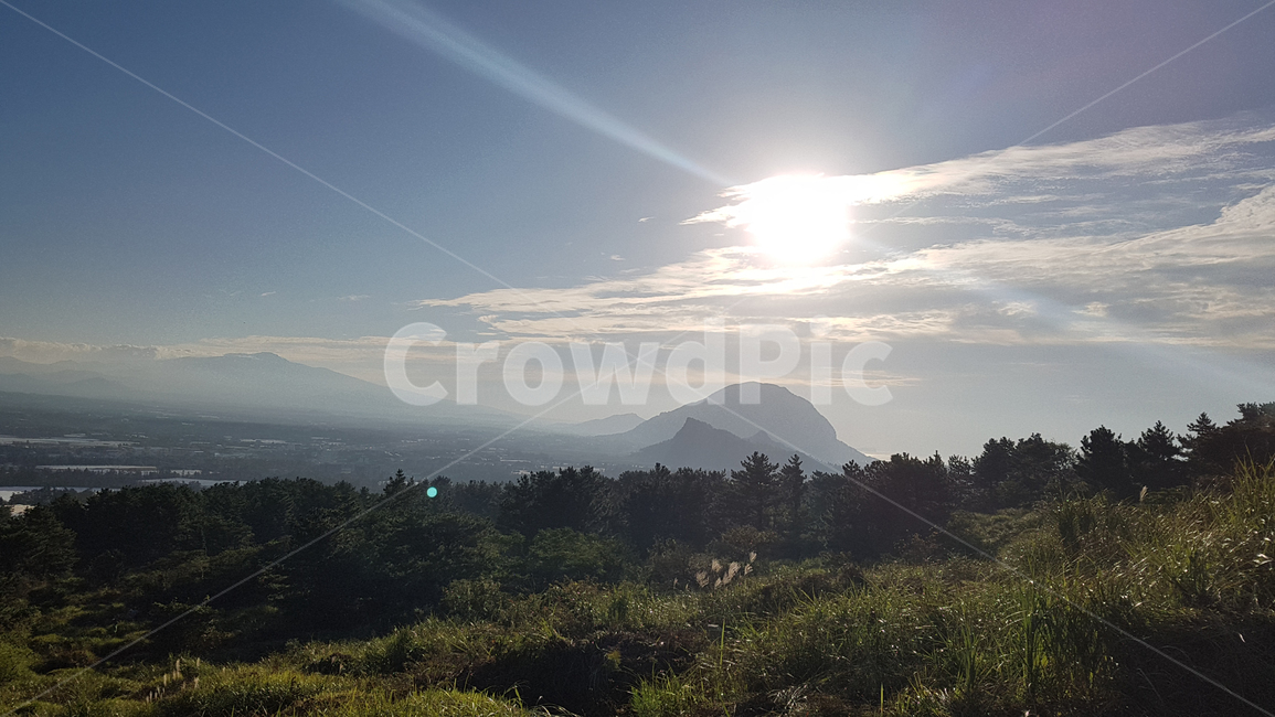 제주도,풍경,제주,산방산,햇볕,구름,오름,여름풍경,자연,풍경,nature,landscape,light,빛,flare,플레어,outdoors,옥외