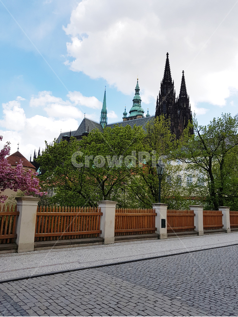 프라하성,프라하,체코,풍경,길가,하늘,구름,해외,road,praha,czech,view