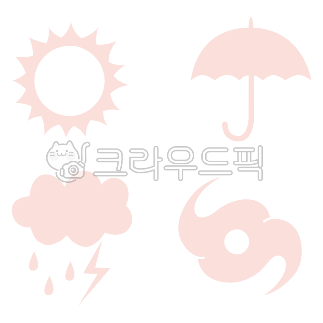 날씨, 장마, 태풍, 태양, 아이콘, 사진,이미지,일러스트,캘리그라피 - 더블캣작가
