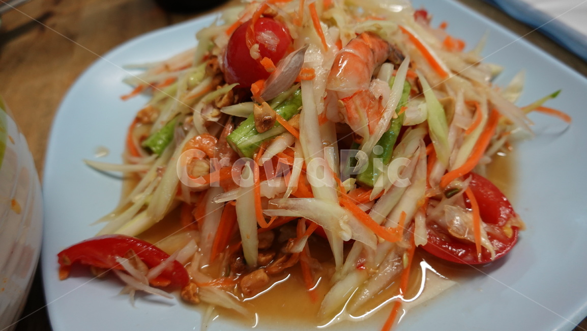 태국,음식,쏨땀,파파야,새우,해산물,thailand,somtam,food
