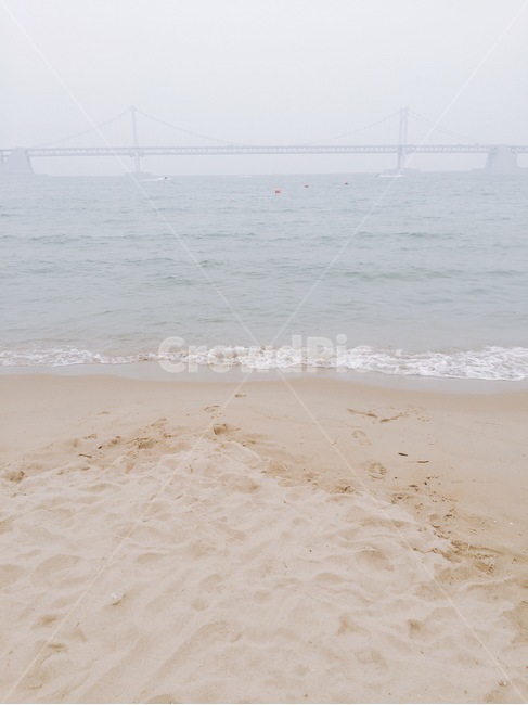 부산,광안리,흐린날,광안대교,해변,바다