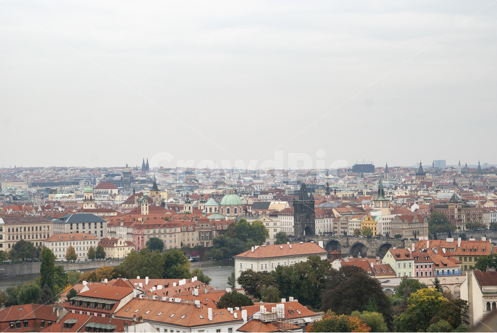 프라하,전경,빨간지붕,프라하시내,체코,praha,prague,흐린날