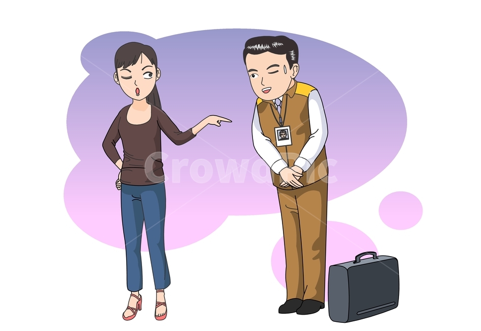 일러스트,벡터,이미지,핸드드로잉,드로잉,아트,만화,클립아트,그래픽,디자인,상황,상황그림,상업미술,일러스트레이션,직원교육,교육,삽화,캐릭터,상황컷,서비스,고객응대,사람,남자,여자,서비스기사,as기사,주부,아줌마,as센터,불친절,수리비,청구,고객만족,만족,남녀,방문,시추에이션,동작,행동,방문상담,방문기사,가방,상담,요구,요청,수리,지적,삿대,삿대질,능청,불만족,공손,식은땀,허리굽힘,진상,진상고객,그래픽,일러스트레이션,graphic,illustration