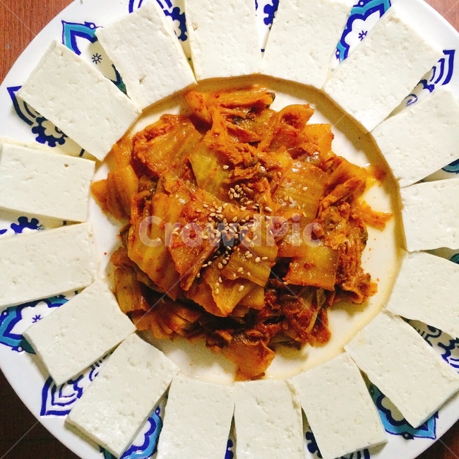 두부,김치,두부김치,참깨,막걸리,안주,야식,음식