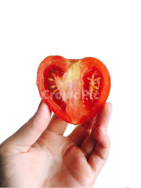 채소,식재료,음식,하트,사랑,러브,love,토마토,푸드,하트토마토,야채,빨간색,씨,빨간,붉은,붉은채소,사람,인물,인간,human,person,신체일부,몸,body,음식,식재료,요리,food,cook,meal,dishes,food reserves,과일,열매,fruit