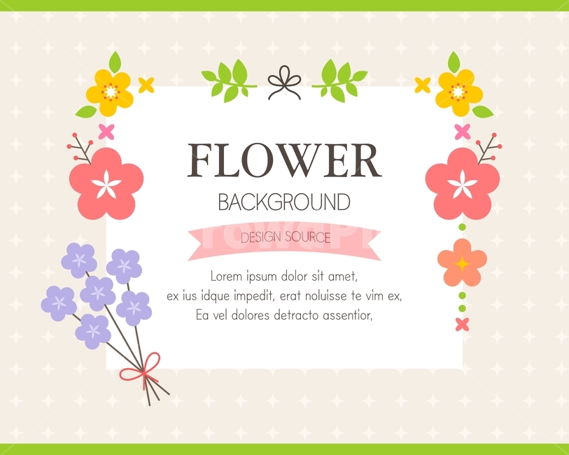 꽃,잎,열매,줄기,리본,봄,템플릿,배경,백그라운드,꽃,flower,그래픽,일러스트레이션,graphic,illustration