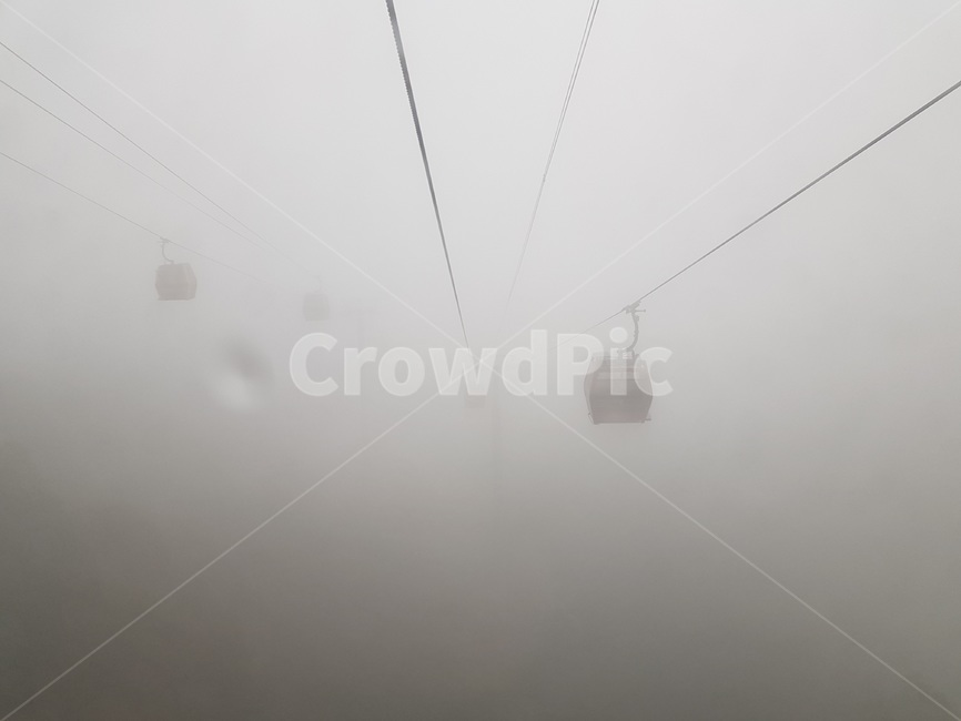 케이블카,안개,fog,nature,자연,날씨,weather