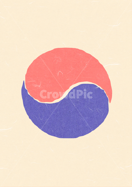 태극기,대한민국,태극문양,태극,한국,빨강,파랑,한지,붓,물감,번지다,심볼,한국문화,태극무늬,삼일절,현충일,개천절,제헌절,광복절,우리나라,한국전통,한국문화,korean traditional,korean culture,그래픽,일러스트레이션,graphic,illustration
