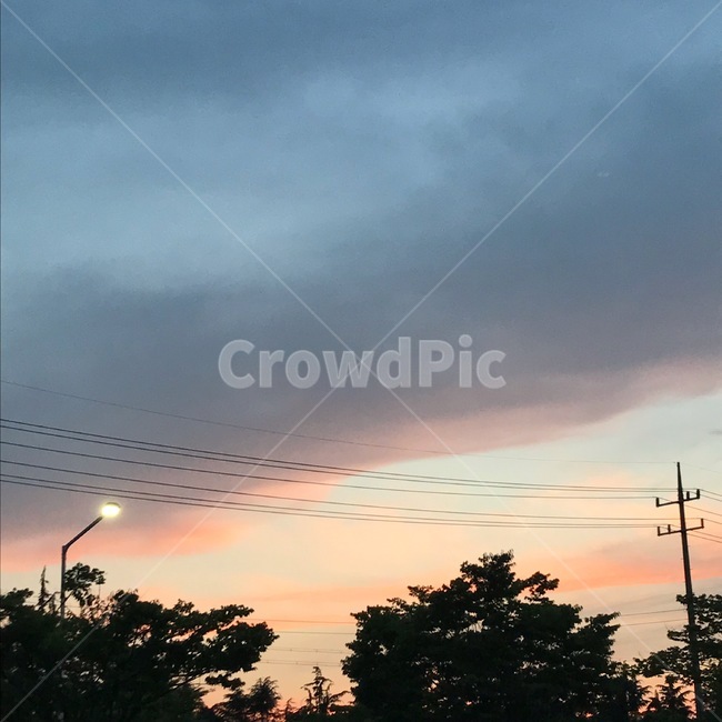 구름,cloud,하늘,sky,자연,날씨,nature,weather,outdoors,옥외,가로등,나무,tree