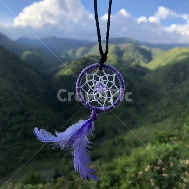 드림캐쳐,산,풍경,보라색,구름