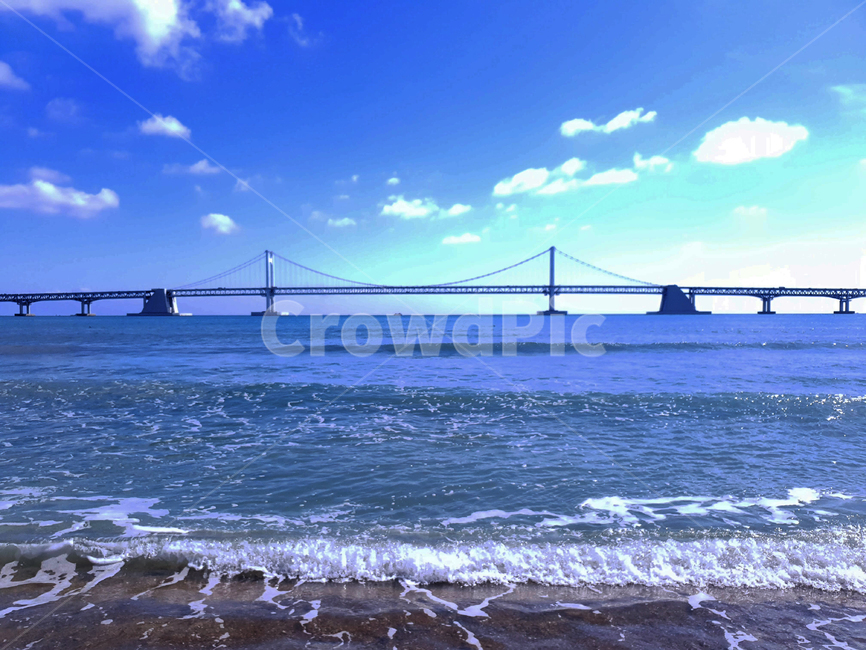 building,ocean,water,물,bridge,다리,nature,대양,건물,outdoors,옥외,자연,sea,바다,광안대교,부산