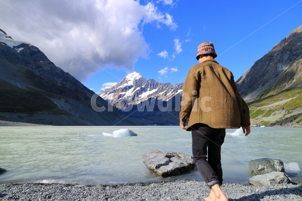 뉴질랜드,여행,자연,빙하,산,nature,outdoors,남성,남자,man,male,여행,휴가,traveling,vacation,trip