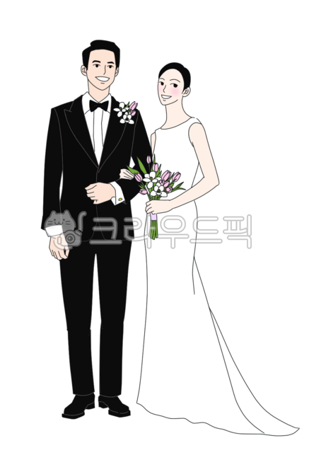 결혼,결혼식,웨딩,결혼라인드로잉,라인드로잉,결혼일러스트,웨딩일러스트,신랑신부,신랑,신부,신랑신부결혼