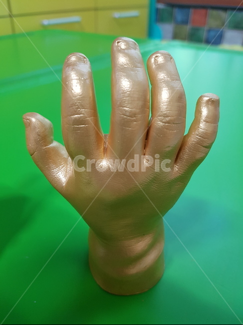 금색손,금손,손모양,손,석고손