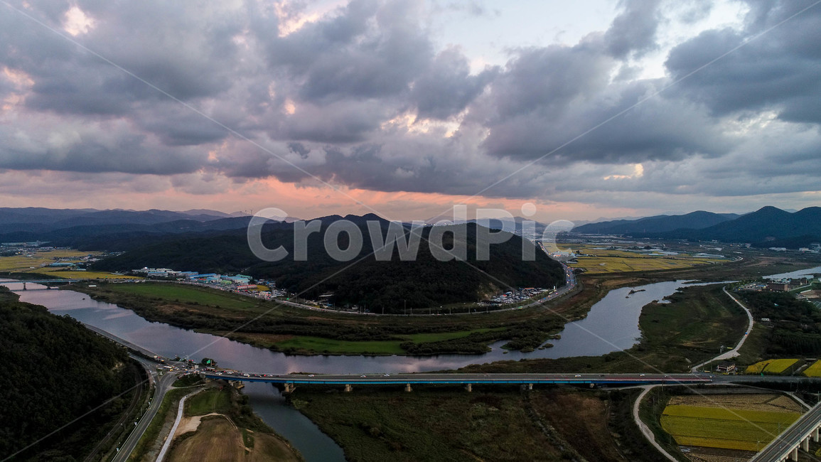 자연,도로,경치,풍경,강,다리,노을,구름,산,자연,풍경,nature,landscape