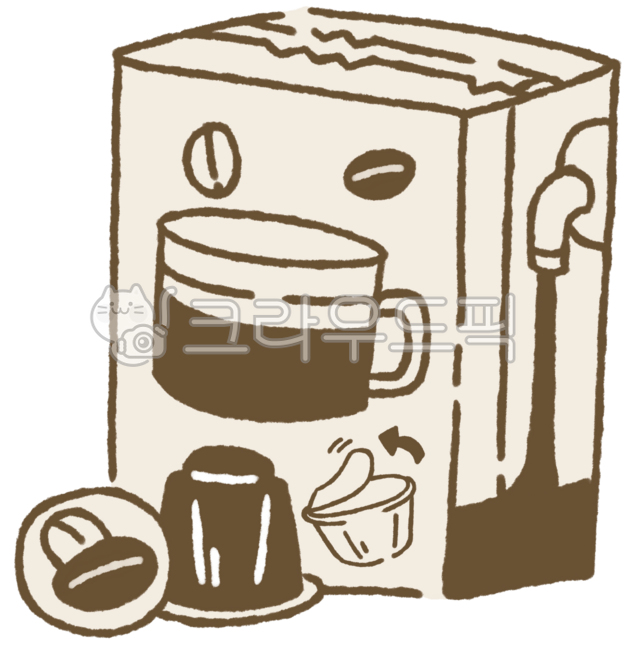 Coffee,Brown,Hand-drawn,Vintage,Coffee cup,Cafe,Crayon,coffee,homecafe,drawing,Coffee machine,Home cafe,Capsule coffee