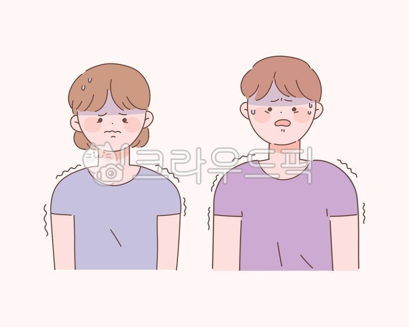 감정,멘탈,헬스,정신건강,멘탈헬스,감정표현,표정,사람,캐릭터,인물,인간,벡터,일러스트,여자,남자,두려움,공포,공포증,포비아,두렵다,두려워하는,떨다,떠는,땀흘리는,땀,무서운,무서워하는,무서움,그래픽,일러스트레이션,graphic,illustration