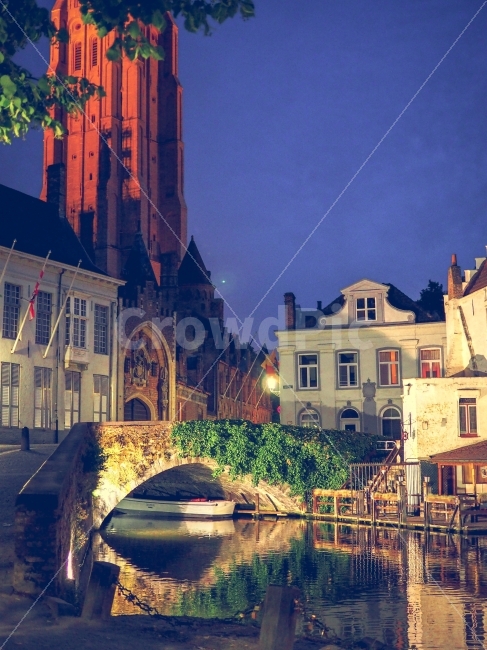 night view,Belgium,bruges,Emotion,europe