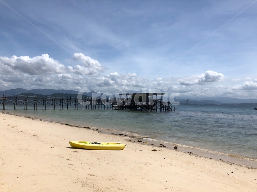 워터프론트,교각,포트,port,바다,해변,sea,beach,나무다리,보트,boat,카누,카약,섬,island