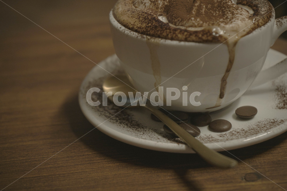 초코라떼,핫초코,초코,티스푼,커피잔,커피,카페,coffee,cafe,감성,sensible,feeling