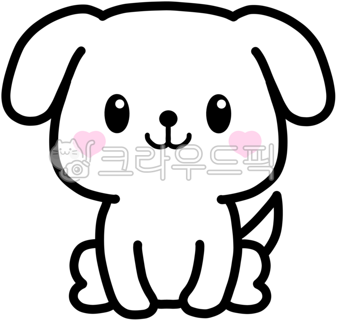 강아지,개,귀여운,그림,일러스트,하얀색,흰색,화이트
