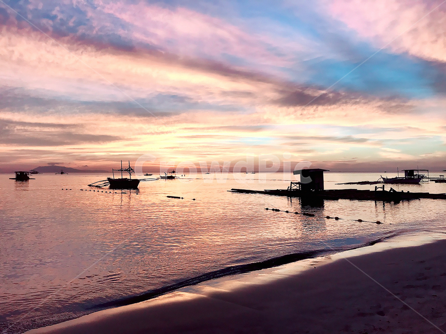 필리핀,바다,섬,필카,sunset,선셋,풍경,석양,색감,파스텔,island,waterfront,워터프론트