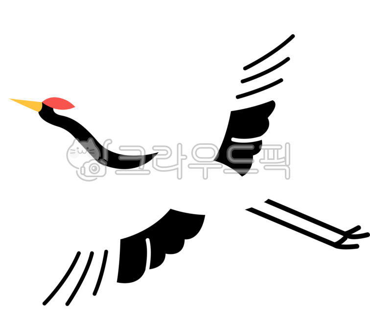 학, 두루미, 설날, 날아가는학, 나는학, 사진,이미지,일러스트,캘리그라피 - Namanlee작가