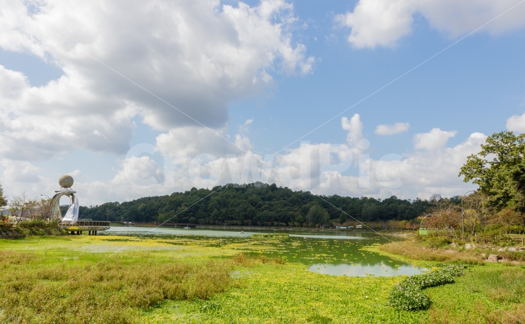 풍경,자연,저수지,구름,몽글몽글,맑은날,자연,풍경,nature,landscape,한국자연풍경,한국자연경관,korea nature landscape,field,들,outdoors,옥외,grassland,목초지,weather,날씨