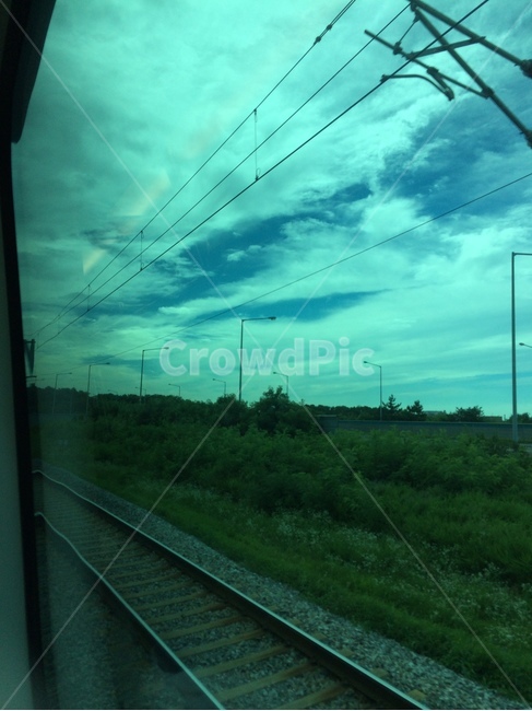 기차,청색,창밖,철도,railway,train,coldblue,교통,교통수단,traffic,transportation