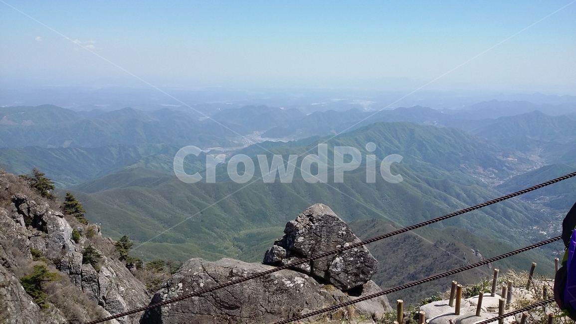 지리산,정상,픙경,산,하늘
