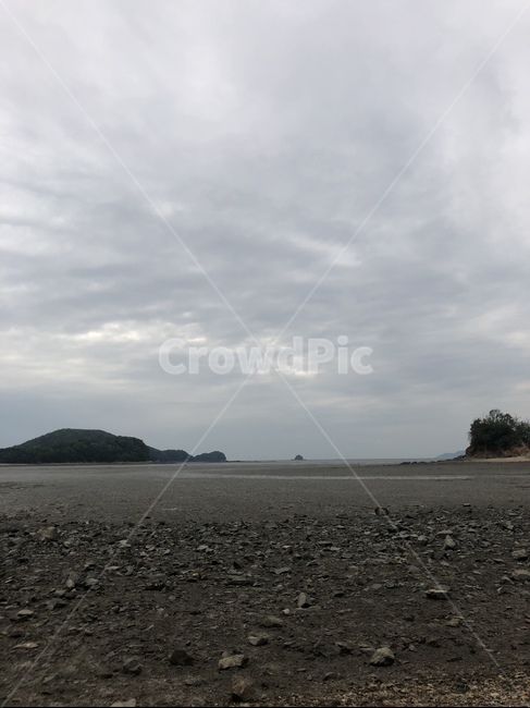 갯벌,밀물,바다풍경,갯벌풍경,하늘과바다
