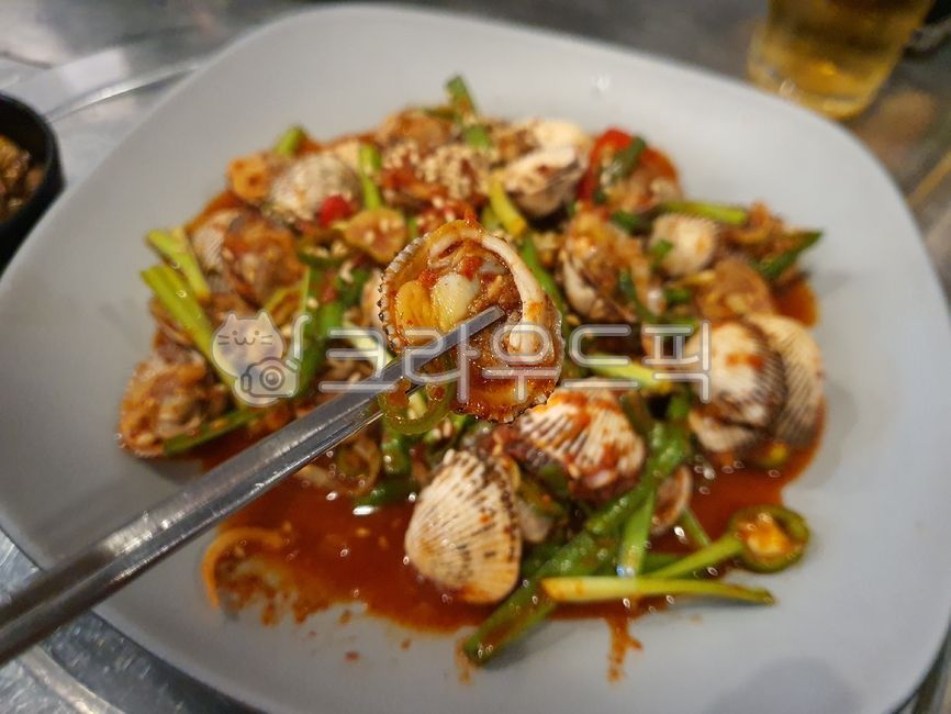 조개,food,음식,바지락무침,바지락