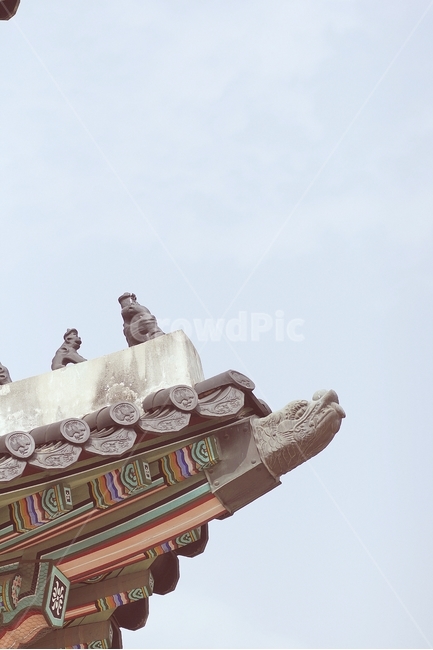sky,prepare,Gyeongbokgung,eaves,Hanok,oriental,building,traditional house