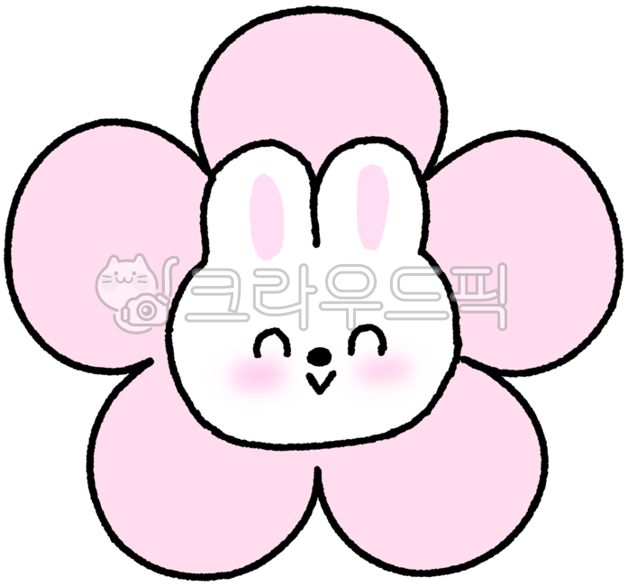 꽃,꽃일러스트,꽃장식,꽃그림,꽃그래픽,꽃디자인,꽃스티커,스티커,장식,꾸미기,이모티콘,꽃이모티콘,토끼,토끼스티커