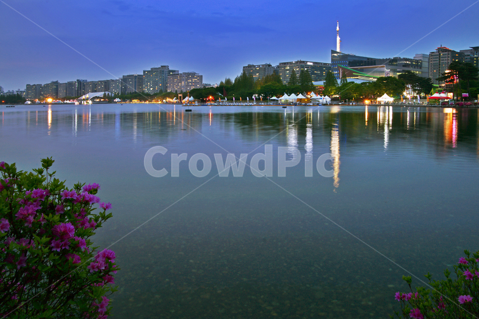 호수공원,일산,일산호수공원,호수,건물,반영,불빛,조명,도시,풍경,city,landscape